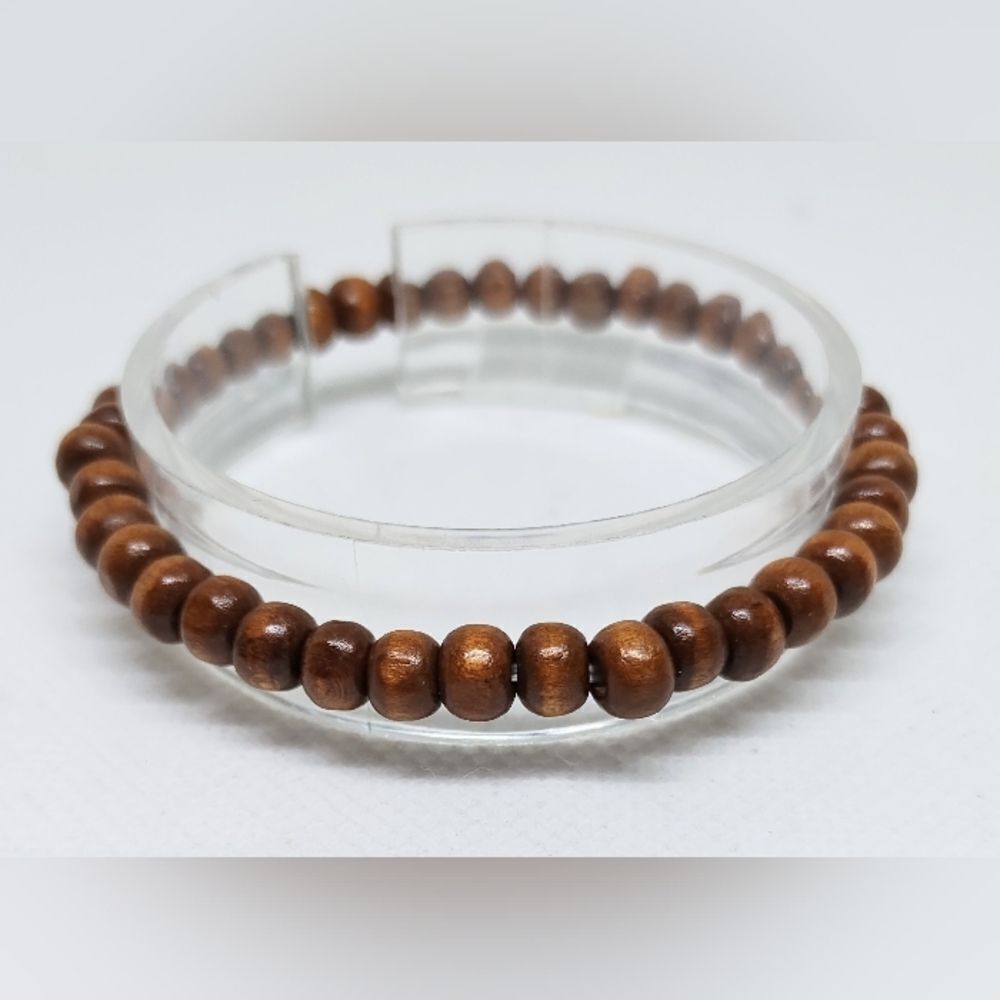 Men's bracelet beaded beads brown new‎ e71